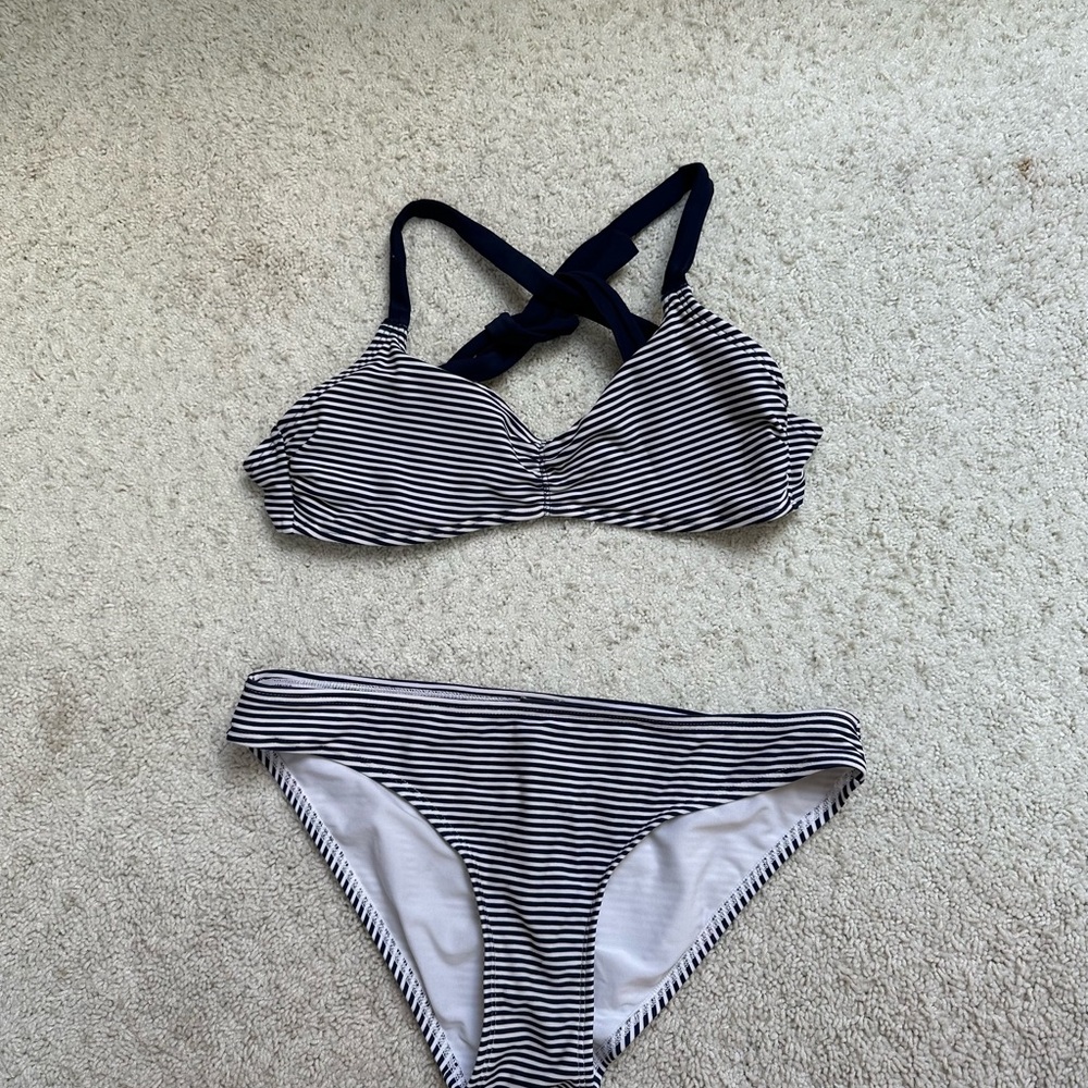 aerie striped bikini set